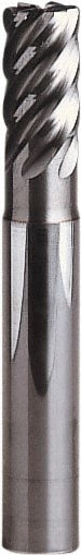 Corner Radius End Mill: 10 mm Dia, 15 mm LOC, 0.3 mm Radius, 6 Flutes, Solid Carbide