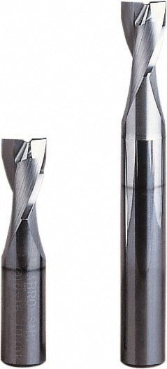 Corner Radius End Mill: 2 mm Dia, 3 mm LOC, 0.1 mm Radius, 2 Flutes, Solid Carbide