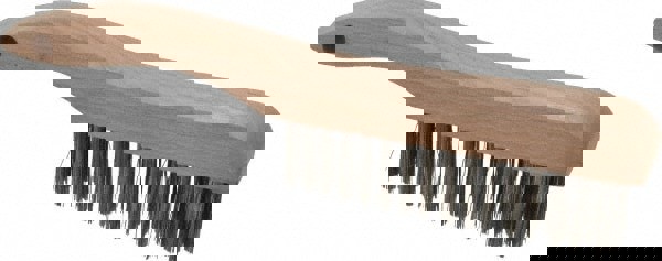 Scratch Brush: 4 Row, 16 Column, Stainless Steel