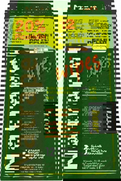 (12) 12-Sheet Packs 20% Picaridin Towelettes