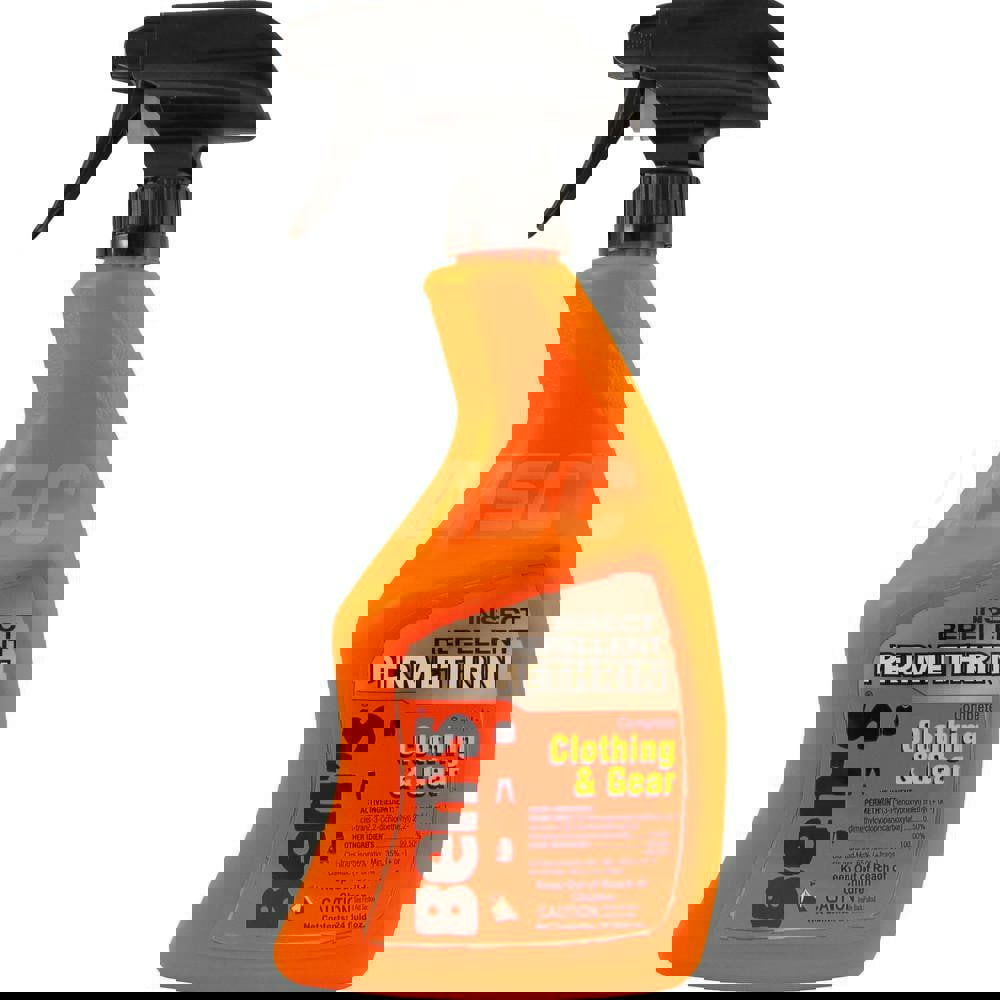 Personal Insect Repellents; Form: Liquid ; Targeted Pest: Ticks; Mosquitoes; Biting Insects ; Active Ingredient: Permethrin ; Container Size: 24oz ; Container Type: Spray Bottle ; Protection Time: 6