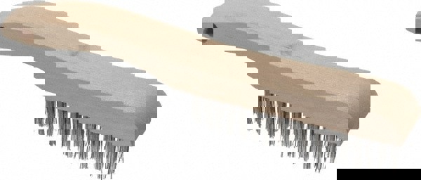 Scratch Brush, 4 Rows, 16 Columns, Stainless Steel