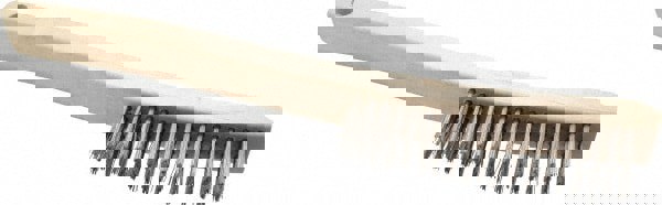 Scratch Brush: 4 Row, 19 Column, Stainless Steel