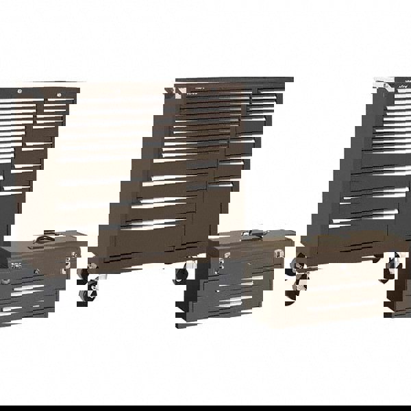 Steel Tool Roller Cabinet: 15 Drawers