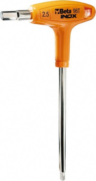 Hex Key: 5.00 mm Hex, Hex End, T-Handle Cushion Grip