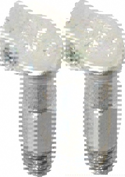 1/4-32 Thread, Steel, Zinc Plated, Threaded One Piece, Straight Oil Hole Cover