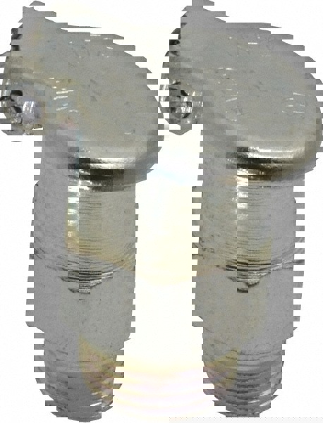 1/8-27 Thread, Steel, Zinc Plated, Threaded One Piece, Straight Oil Hole Cover