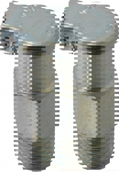 3/8-18 Thread, Steel, Zinc Plated, Threaded One Piece, Straight Oil Hole Cover
