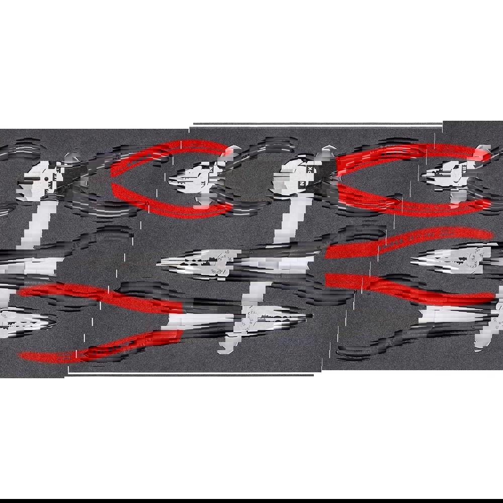 Plier Sets; Plier Type Included: Needle-Nose Combination Pliers; Extra Long Needle-Nose Pliers; Extra Long Angled Needle-Nose Pliers; High Leverage Diagonal Cutters ; Container Type: None ; Handle Material: Plastic; Non-Slip Plastic