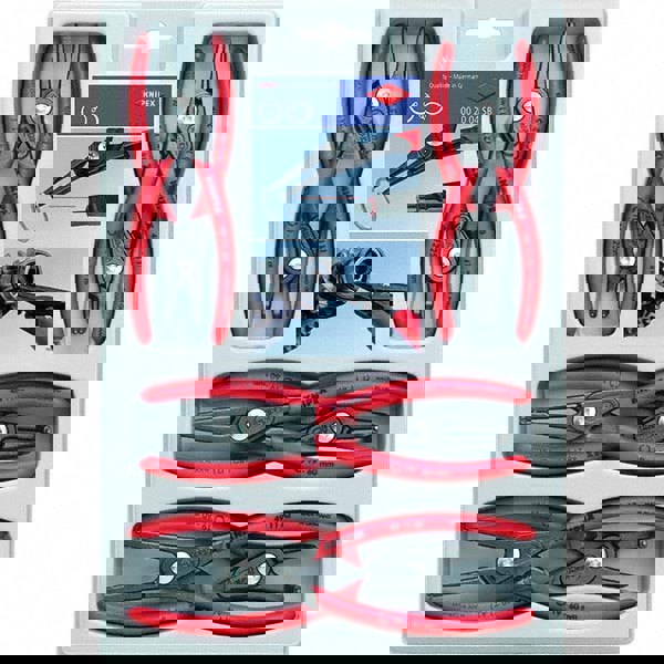 Plier Sets; Set Type: Internal Ring Pliers ; Container Type: Plastic Tray ; Overall Length: 5-1/4 in; 7-1/4 in ; Handle Material: Non-Slip Plastic