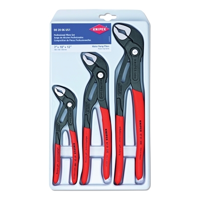 Plier Set: 3 Pc, Pipe Wrench & Water Pump Pliers