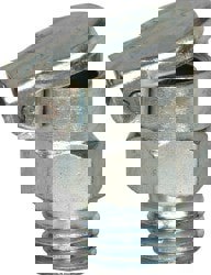 1/4-18 Thread, Steel, Zinc Plated, Threaded One Piece, Low-Clearance Straight Oil Hole Cover