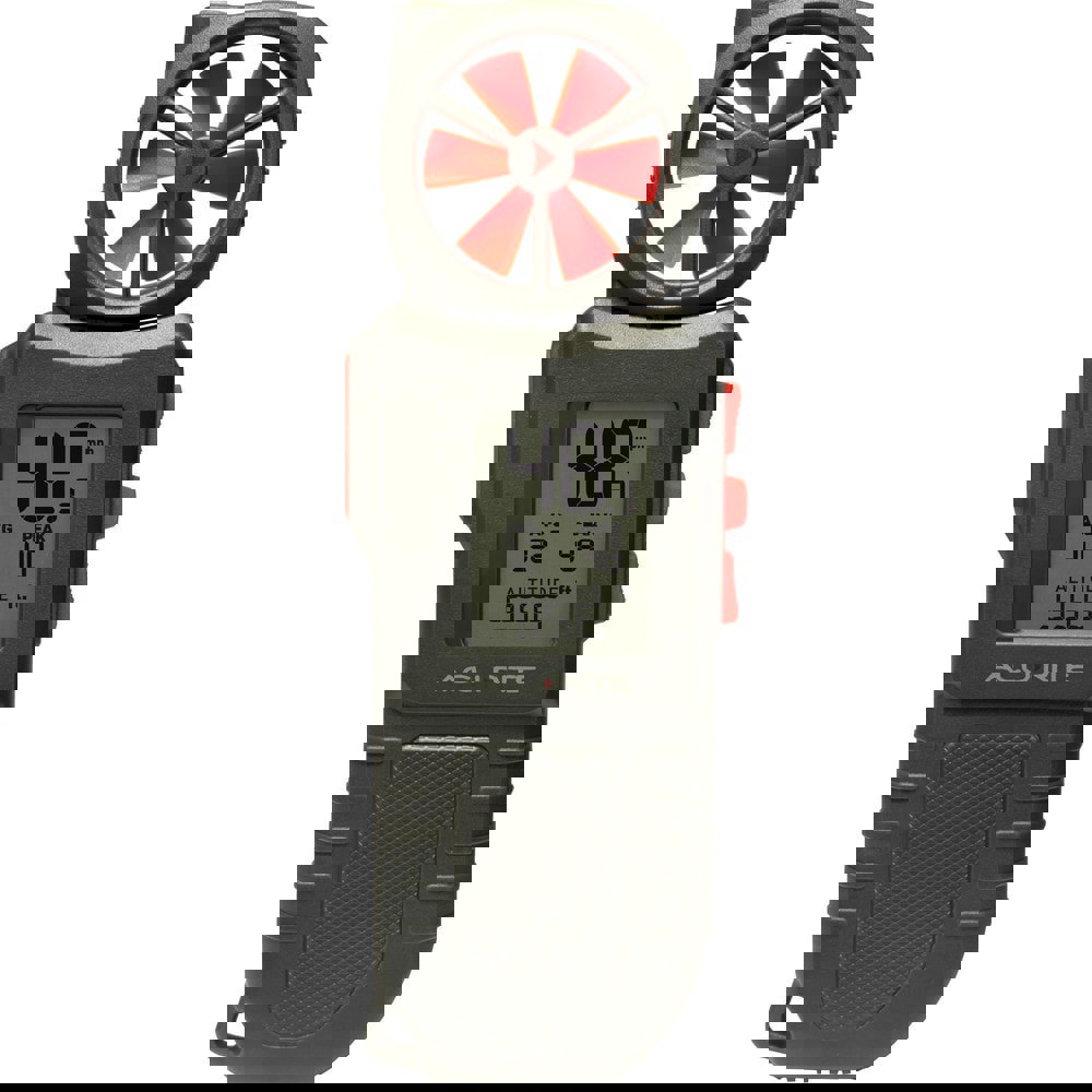 Airflow Meters & Thermo-Anemometers; Meter Type: Wind Speed Indicator; Anemometer/Hygrometer/Thermometer/Light Meter ; Measures: Airflow; Ambient Temperature; Humidity ; Humidity Sensing: Yes ; Data Logging: No ; Auto Power Off: Yes