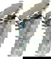 Steel, Zinc Plated, Shoulder Drive One Piece, Straight Oil Hole Cover