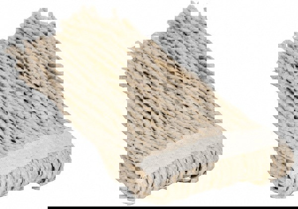 Wet Mop Cut: Clamp Jaw, X-Small, White Mop, Cotton