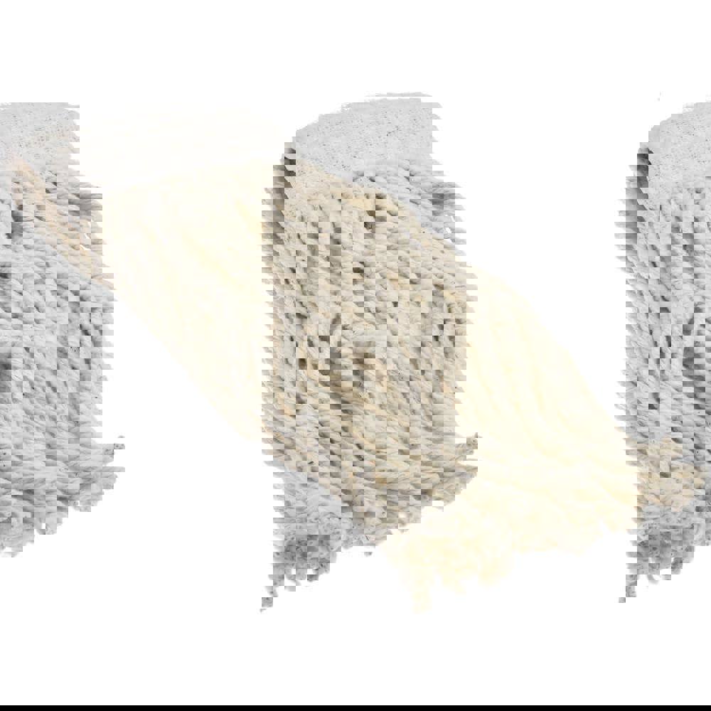 Wet Mop Cut: Clamp Jaw, Small, White Mop, Cotton