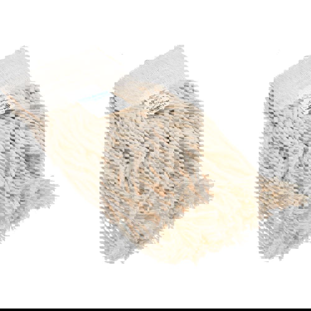 Wet Mop Cut: Clamp Jaw, Medium, White Mop, Cotton