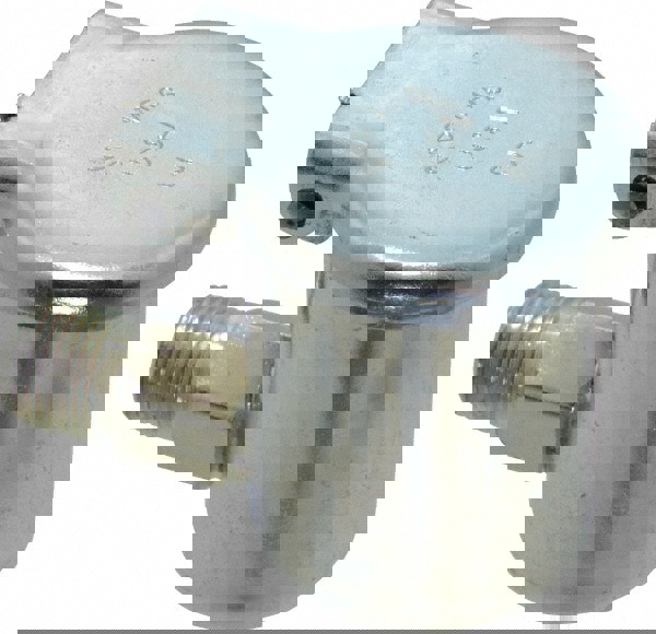 1/8-27 Thread, Steel, Zinc Plated, Threaded One Piece, Elbow Oil Hole Cover