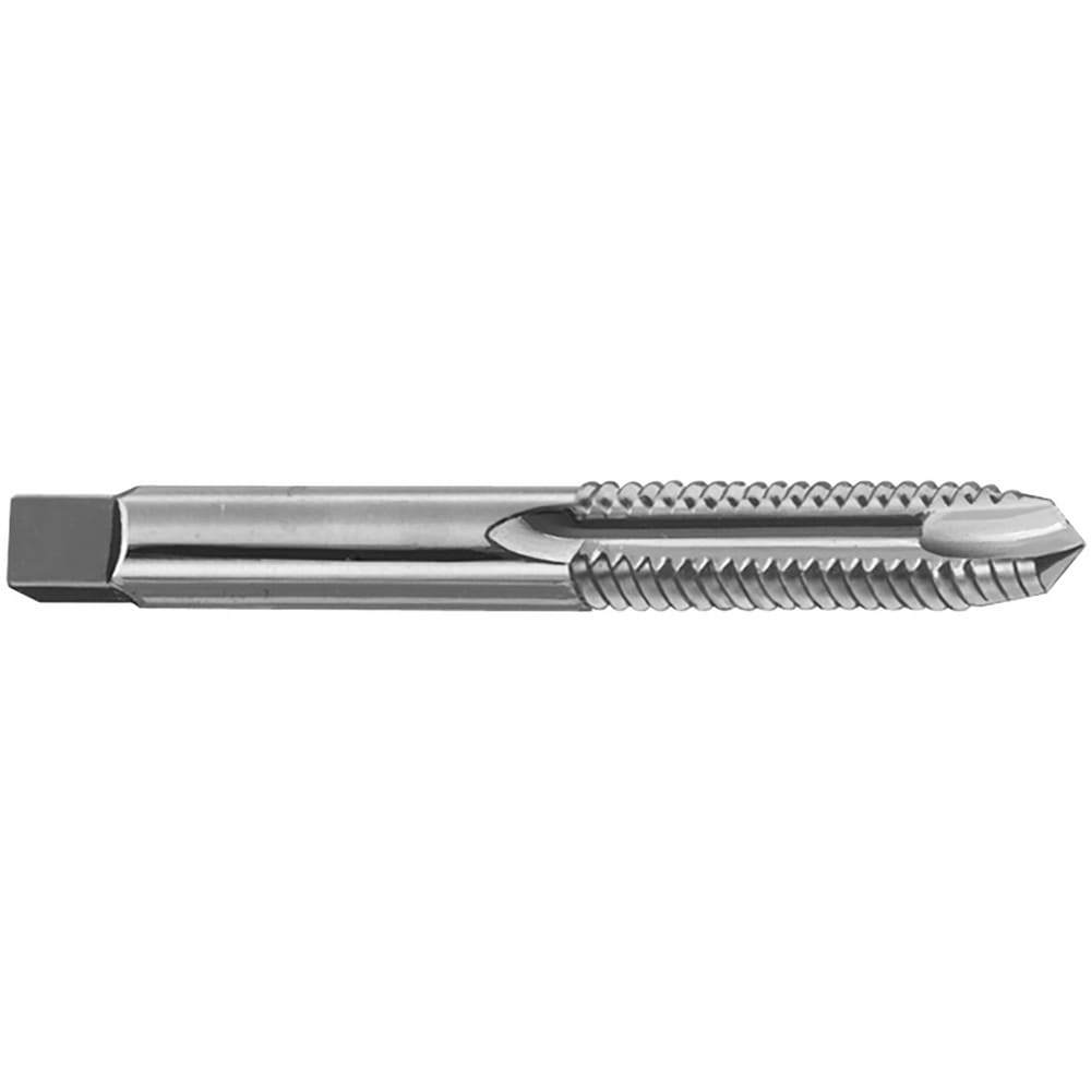 Spiral Point Tap: #4-40, UNC, 2 Flutes, Plug, 2B & 3B, High Speed Steel, Chrome Finish