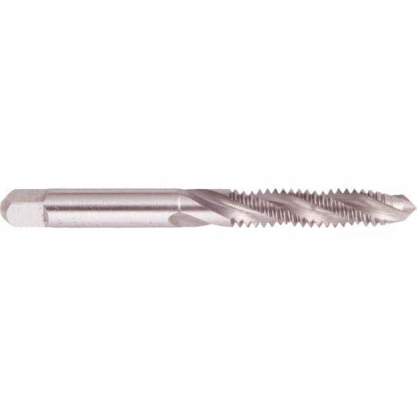 Spiral Flute Tap: 1/4-20, UNC, 3 Flute, Plug, 3B Class of Fit, High Speed Steel, Bright/Uncoated