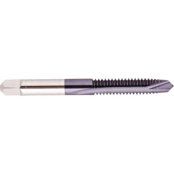 Spiral Point Tap: 3/8-24, UNF, 3 Flutes, Plug, 2B, High Speed Steel, AlTiN Finish