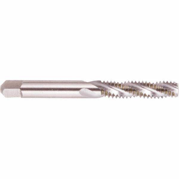 Spiral Flute Tap: 7/16-14, UNC, 3 Flute, Bottoming, 3B Class of Fit, High Speed Steel, Bright/Uncoated