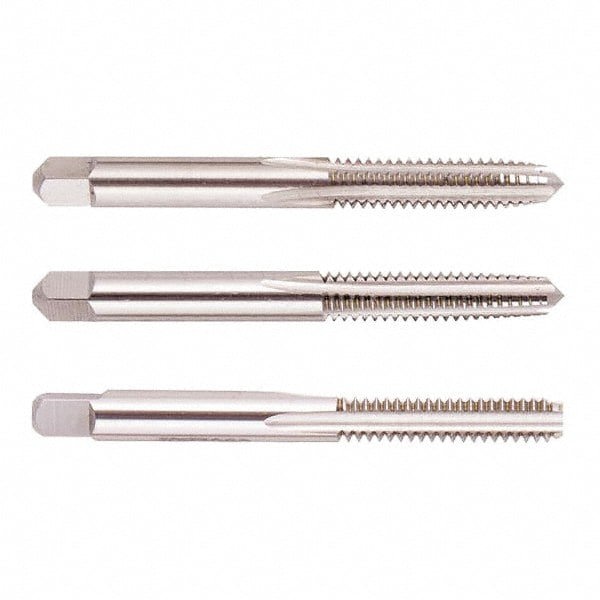 Tap Set: #1-72 UNF, 2 Flute, Bottoming Plug & Taper, High Speed Steel