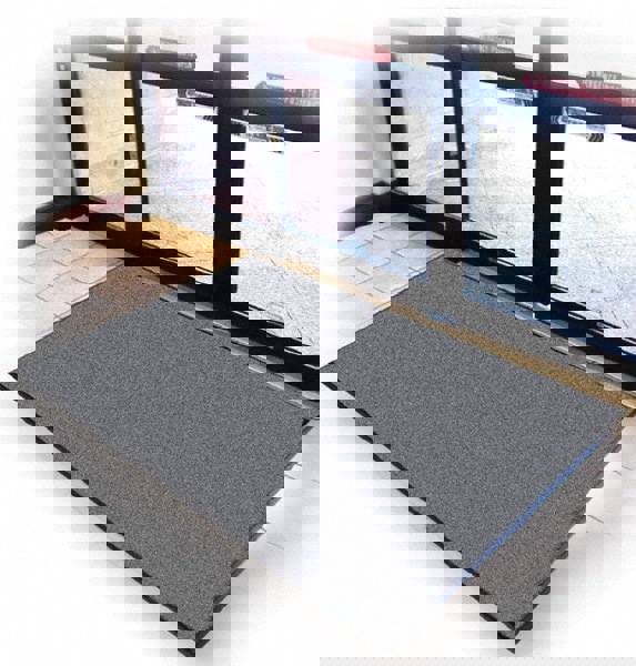 Entrance Mat: 6' Long, 4' Wide, Poly-Blended Carpet Surface