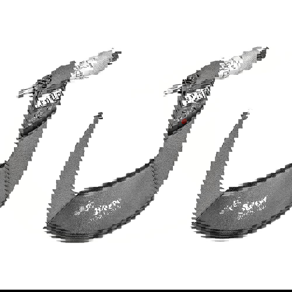 Electronic Outside Micrometer: 75 mm Min, Solid Carbide Face, IP67