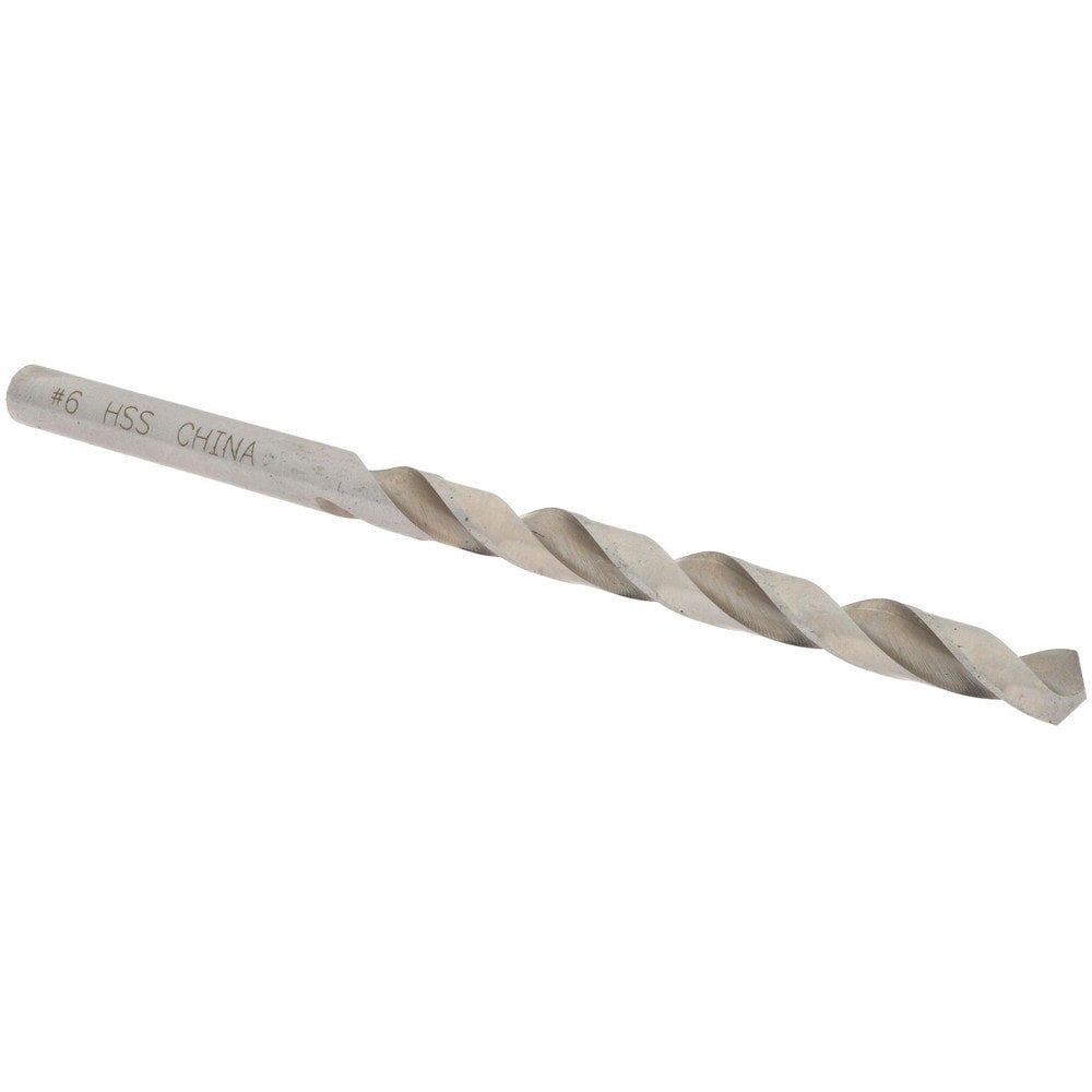 Jobber Drill: #6, 118 deg Point, High Speed Steel