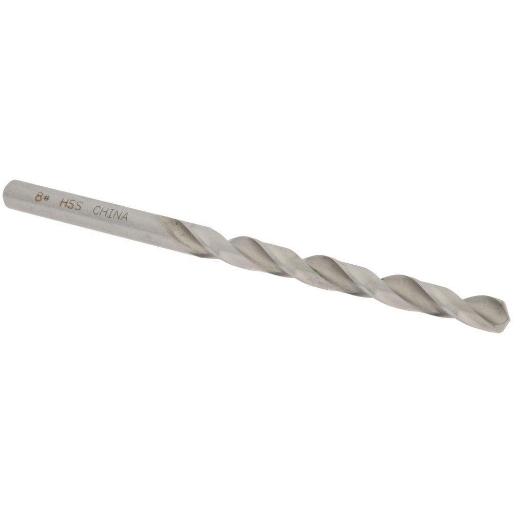 Jobber Drill: #8, 118 deg Point, High Speed Steel