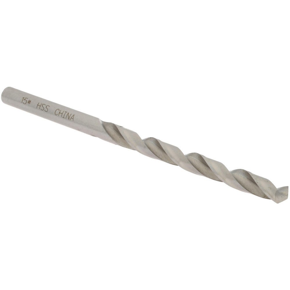 Jobber Drill: #15, 118 deg Point, High Speed Steel