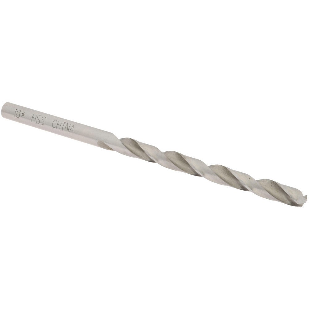 Jobber Drill: #18, 118 deg Point, High Speed Steel