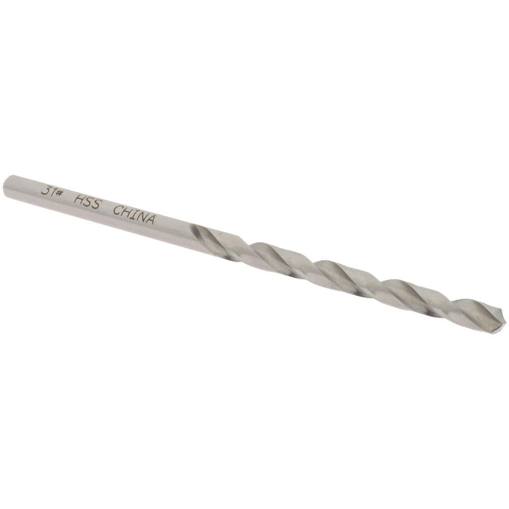 Jobber Drill: #31, 118 deg Point, High Speed Steel