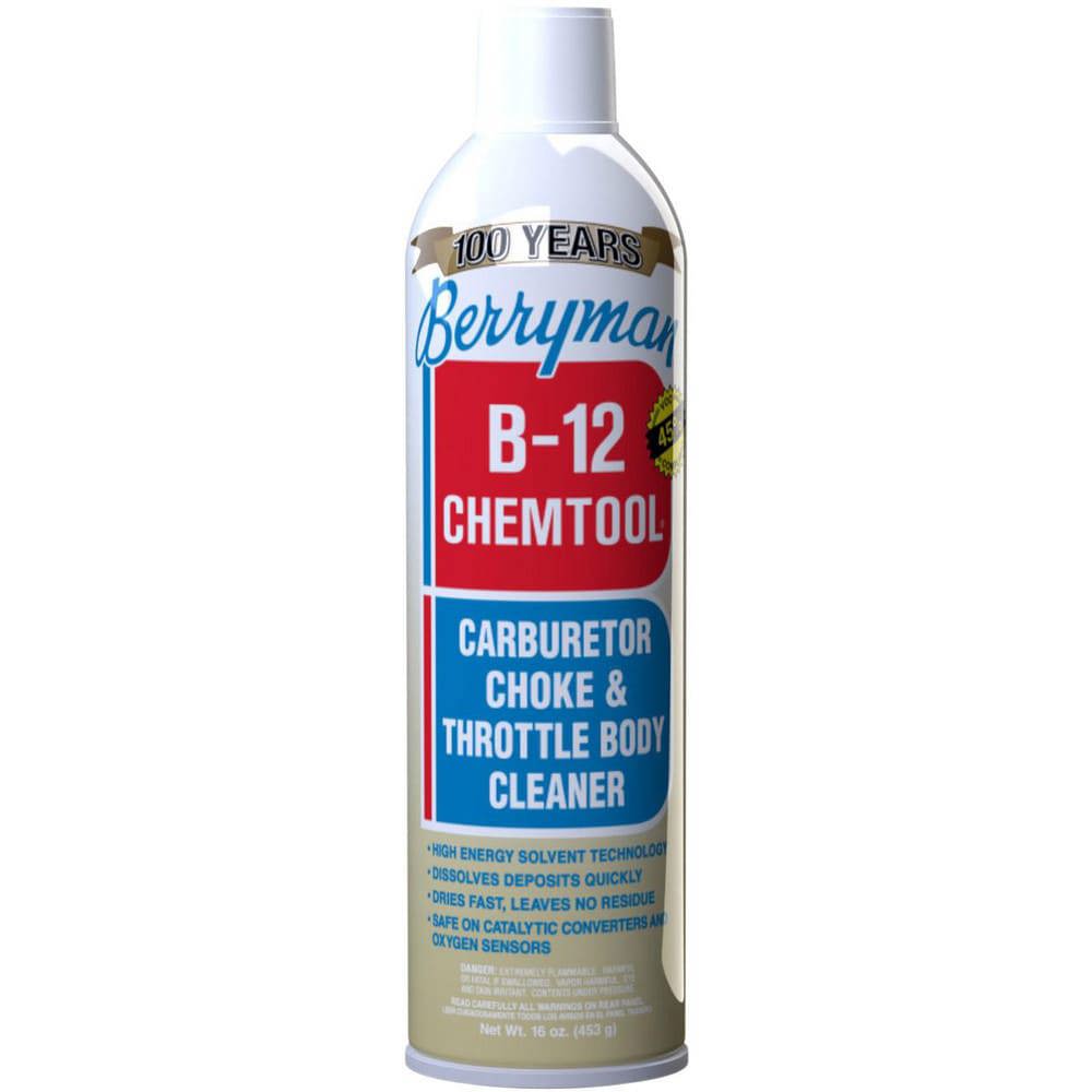 Automotive Cleaners & Degreaser; Product Type: B-12 Chemtool Carburetor Cleaner - 45% VOC Compliant ; Container Type: Aerosol Can ; Container Size: 16 oz ; Flammability: Flammable ; Chlorinated: No ; UNSPSC Code: 47131828