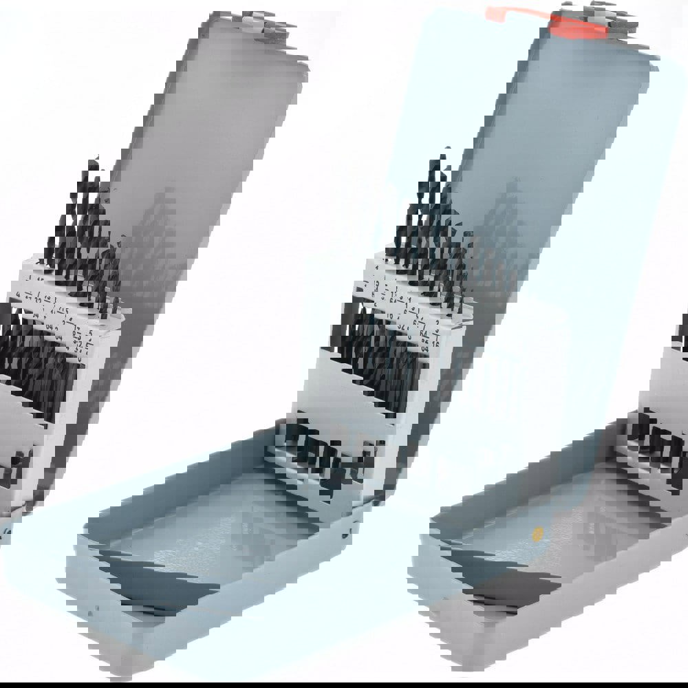 Drill Bit Set: Jobber Length Drill Bits, 13 Pc, 118 &deg;, High Speed Steel