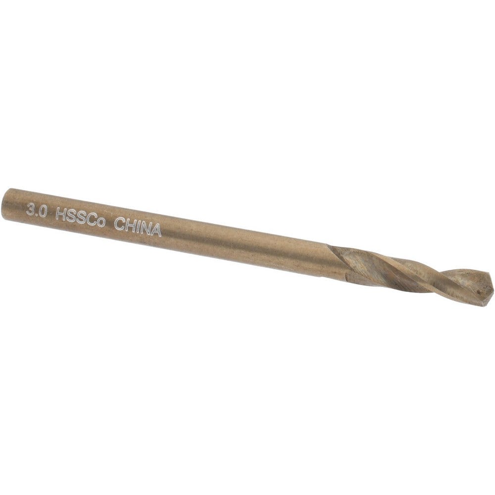 Screw Machine Length Drill Bit: 3.00 mm Dia, 135 deg Point, Cobalt