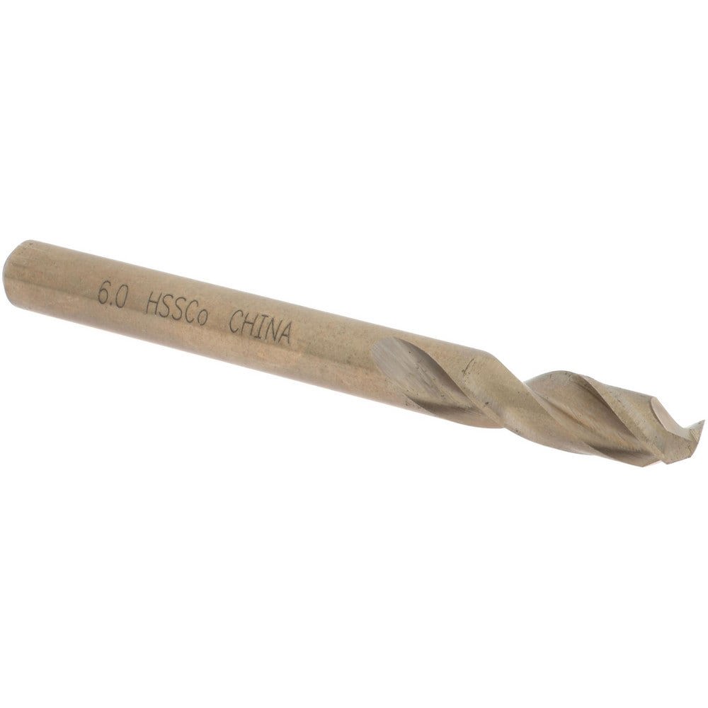 Screw Machine Length Drill Bit: 6.00 mm Dia, 135 deg Point, Cobalt
