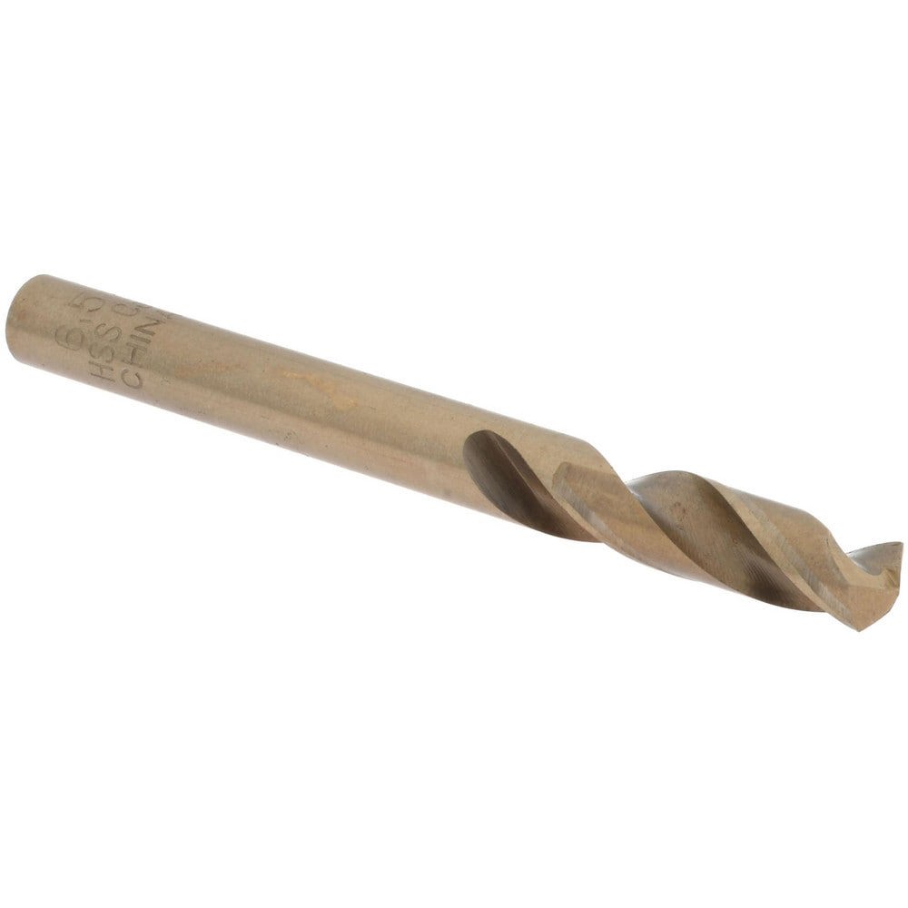 Screw Machine Length Drill Bit: 6.50 mm Dia, 135 deg Point, Cobalt