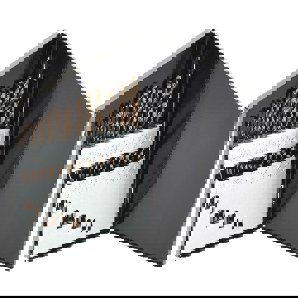 Drill Bit Set: Jobber Length Drill Bits, 13 Pc, 135 &deg;, Cobalt