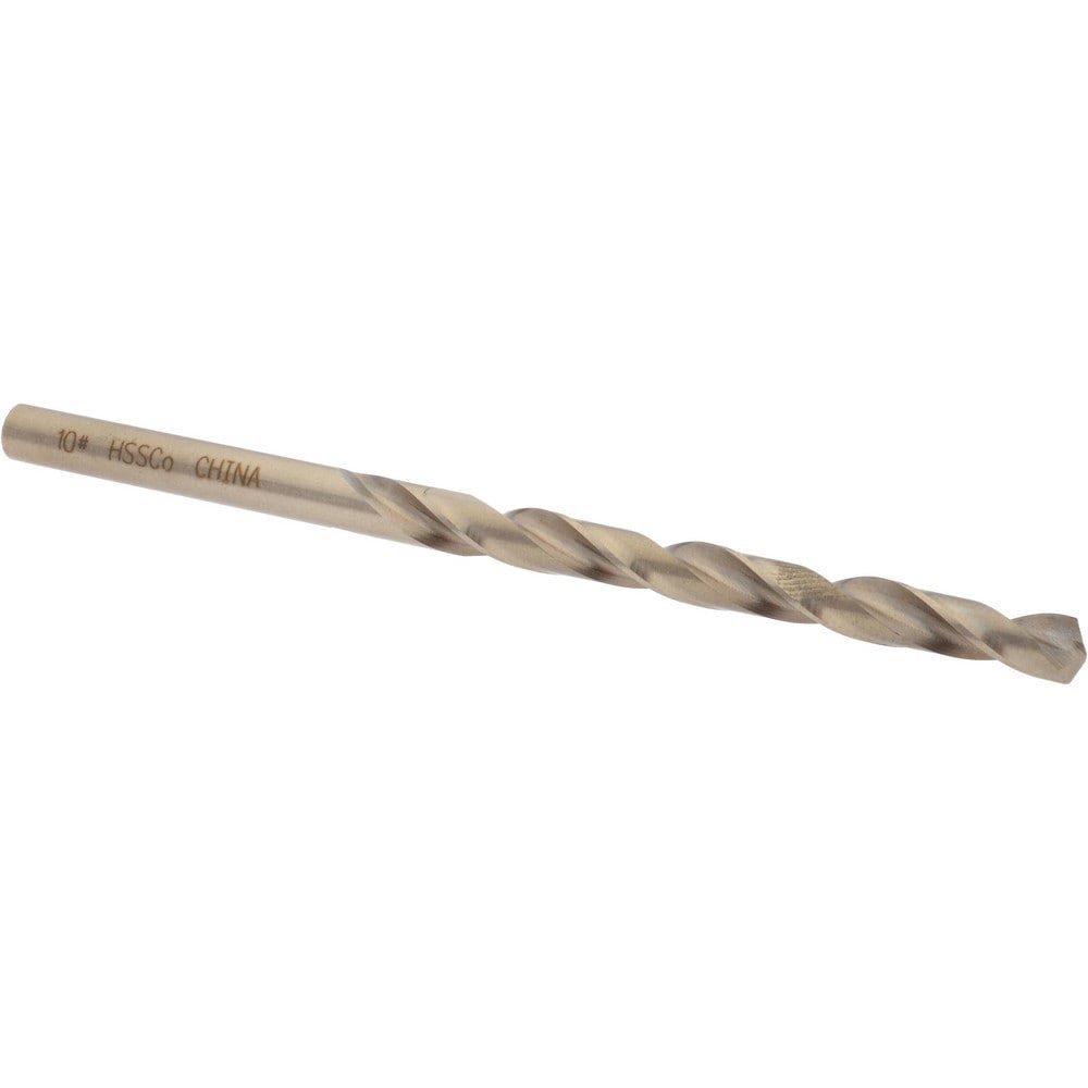 Jobber Drill: #10, 135 deg Point, Cobalt