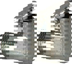 1/8-27 Thread, Die Cast Zinc, Zinc Plated, Threaded One Piece, Elbow Oil Hole Cover