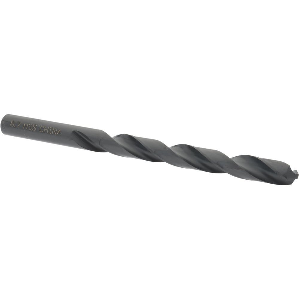 Jobber Drill: 8.70 mm Dia, 118 deg Point, High Speed Steel