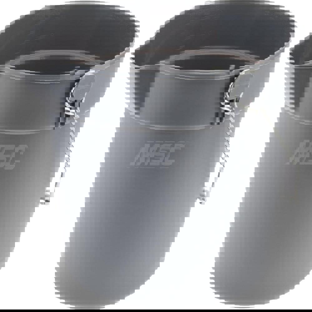 10 Qt, Plastic Round Gray Single Pail with Pour Spout