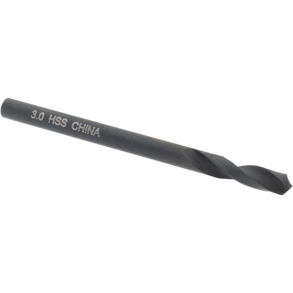 Screw Machine Length Drill Bit: 3.00 mm Dia, 118 deg Point, High-Speed Steel