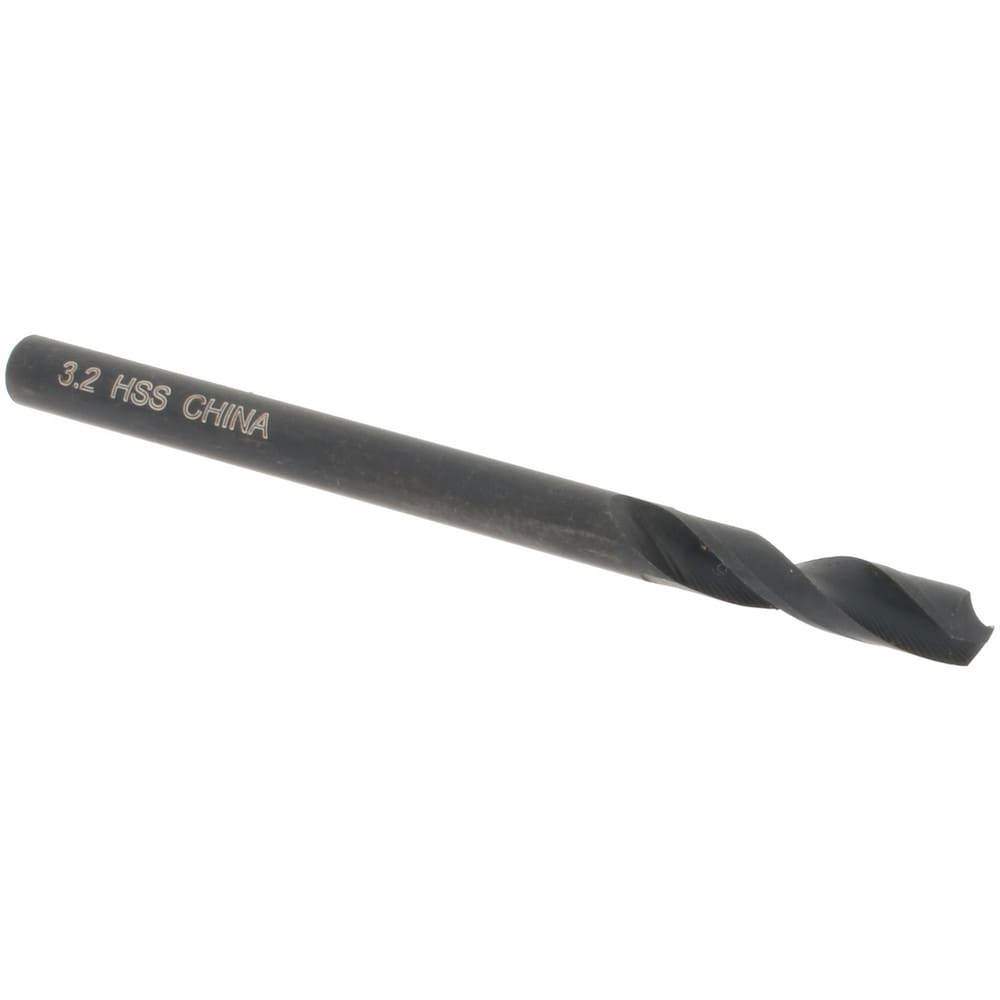 Screw Machine Length Drill Bit: 3.20 mm Dia, 118 deg Point, High-Speed Steel