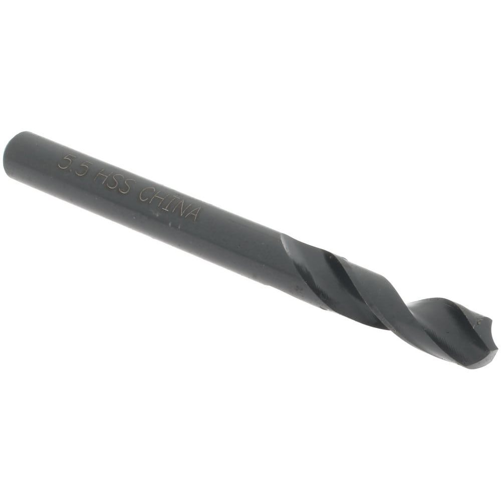 Screw Machine Length Drill Bit: 5.50 mm Dia, 118 deg Point, High-Speed Steel