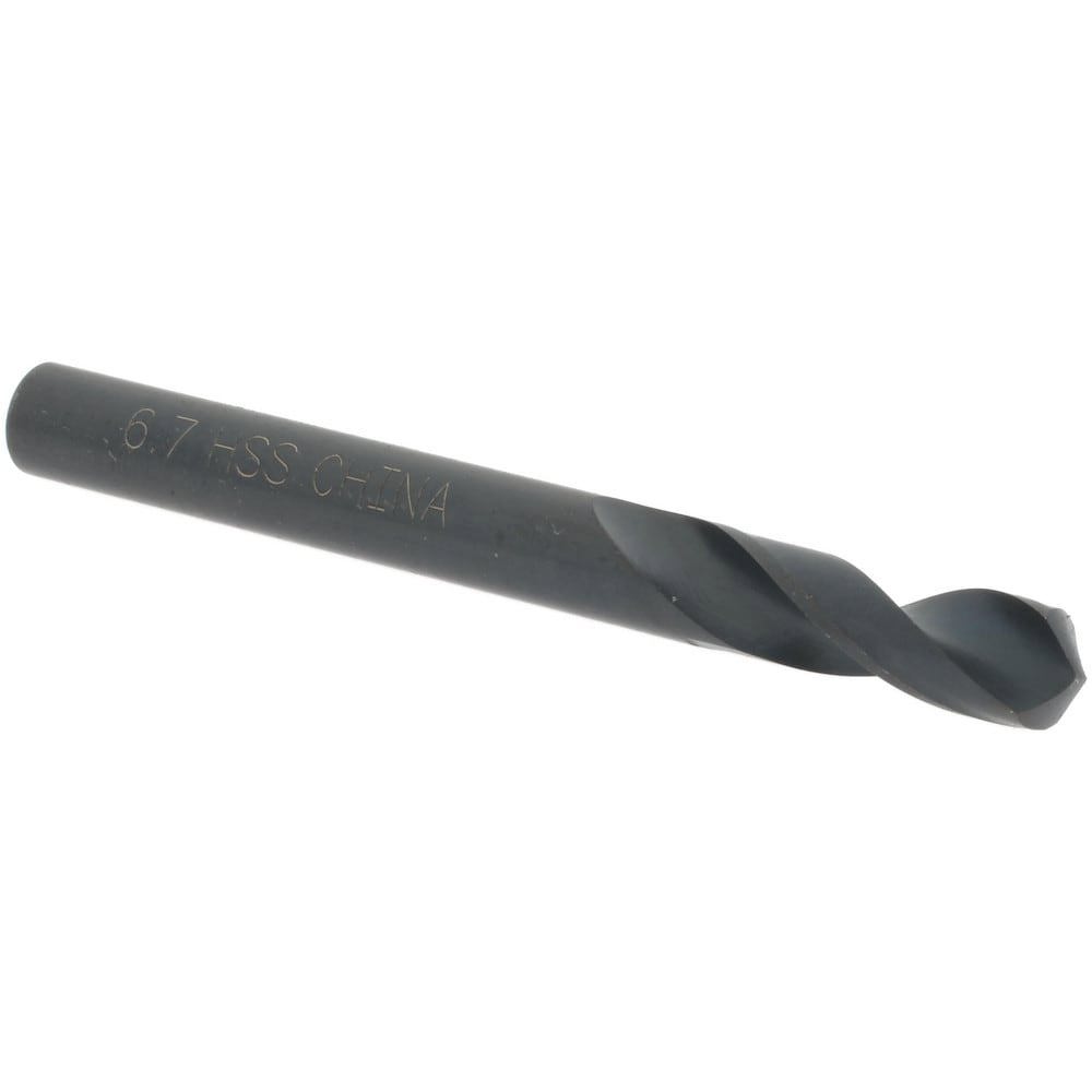 Screw Machine Length Drill Bit: 6.70 mm Dia, 118 deg Point, High-Speed Steel