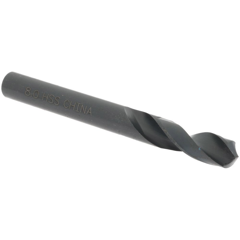 Screw Machine Length Drill Bit: 8.00 mm Dia, 118 deg Point, High-Speed Steel