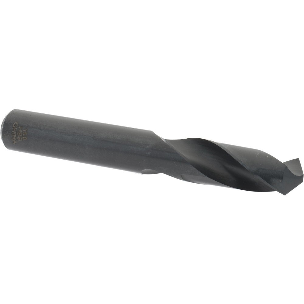 Screw Machine Length Drill Bit: 15.00 mm Dia, 118 deg Point, High-Speed Steel
